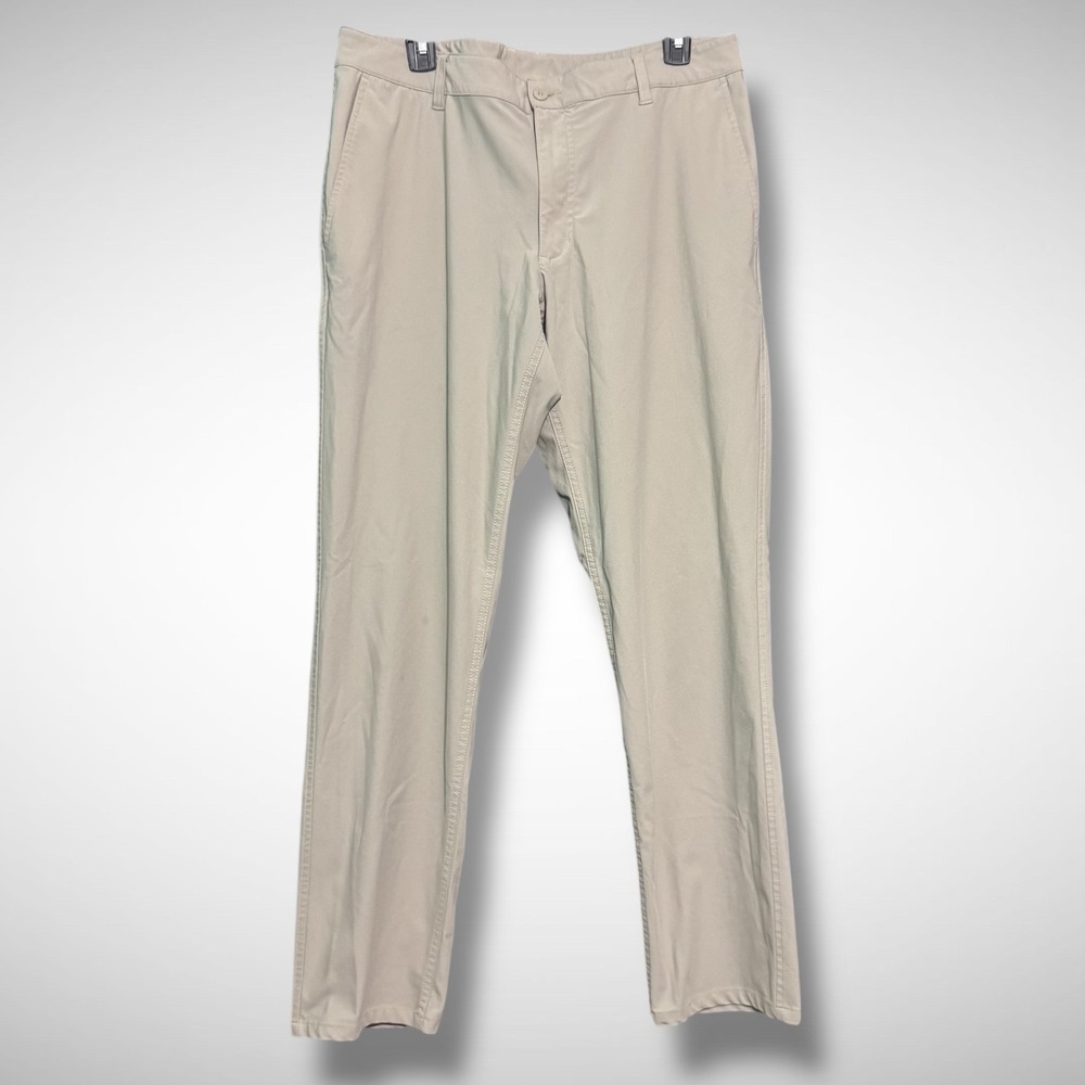 Footjoy Pants Mens 33 X 32 Solid Beige Knit Pants Golf Chinos Outdoor Sports